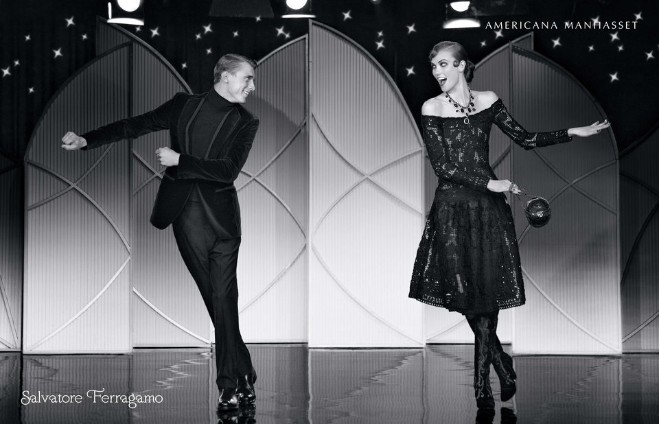 Fall-2012-SalvatoreFerragamo_Clèment Chabernaud and Karli Kloss